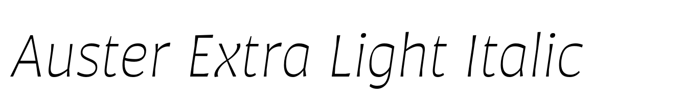Auster Extra Light Italic